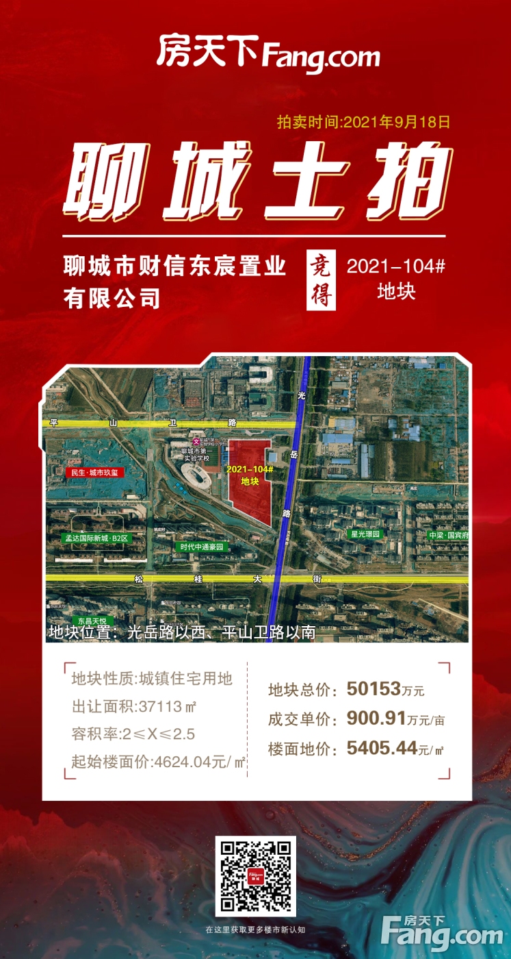 土拍播报|2021-104#宅地由财信东宸置业有限公司摘得
